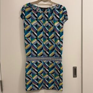 BCBGMaxAzria Blue Sheath Mini Dress Casual